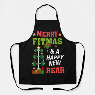 Delantal Feliz Fitmas Y Feliz Gimnasio De Año Nuevo