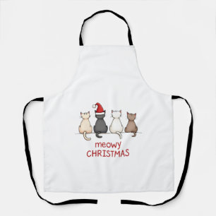 Delantal Feliz Gatonavidad Gato Navidad Adorable Gatito Gat
