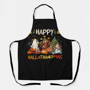 Delantal Feliz Hallothanksmas Halloween Acción de Gracias C