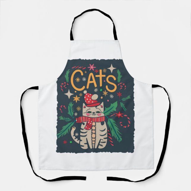 Delantal Feliz Hallothanksmas, Halloween, Día de Acción de  (Anverso)