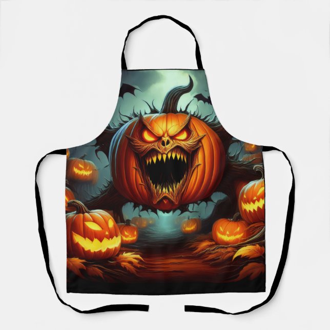 Delantal Feliz Halloween a todos (Anverso)