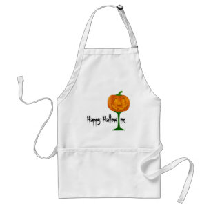 Delantal Feliz Halloween de Vino de Calabaza de Hallowine