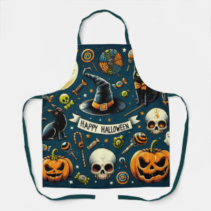 Delantal Feliz Halloween Diversión y Terrorífico