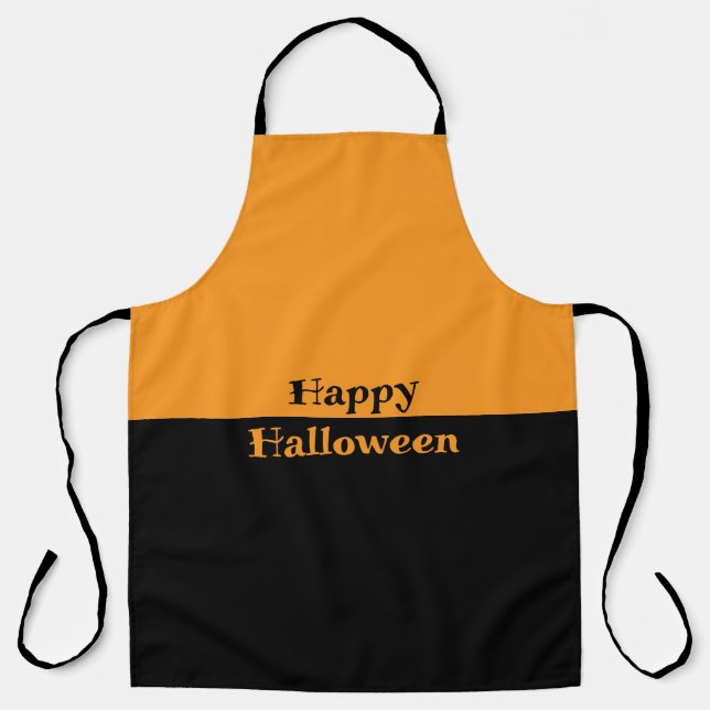 Delantal Feliz Halloween Dos Tonos Apron (Anverso)