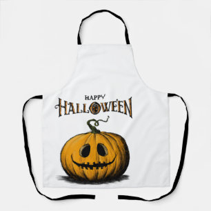 Delantal Feliz Halloween Jack O'Lantern Adulto Camiseta Nar