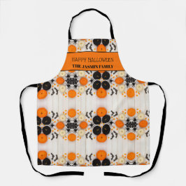Delantal Feliz Halloween Naranja Calabaza