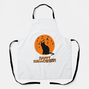 Delantal Feliz Halloween para los amantes del gato - Hallow