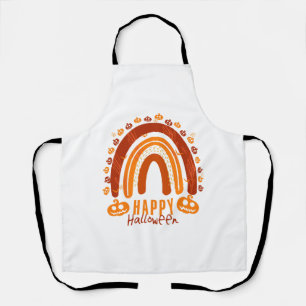 Delantal Feliz Halloween Pumpkin Funny Halloween Rainbow