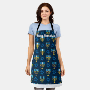 Delantal Feliz Hanukkah con texto editable
