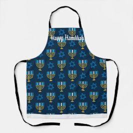 Delantal Feliz Hanukkah con texto editable
