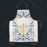 Delantal Feliz Hanukkah Menorah Apron<br><div class="desc">Feliz delantal de Hanukkah menorah.</div>