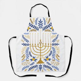 Delantal Feliz Hanukkah Menorah Apron