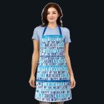 Delantal FELIZ HAPPY HANUKKAH Risas Personalizadas de la Lu<br><div class="desc">FELIZ HANUKKAH Apron Personalizado Love Light Laughter dice todo! Usa tus buenos deseos y alegra el día de alguien. Este delantal es una manera fantástica de desear a la familia y amigos un Chanukah feliz que incluye la RISA del AMOR. Tengo un pequeño dreidel, Shine Bright, y Light up the...</div>