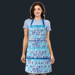 Delantal FELIZ HAPPY HANUKKAH Risas Personalizadas de la Lu<br><div class="desc">FELIZ HANUKKAH Apron Personalizado Love Light Laughter dice todo! Usa tus buenos deseos y alegra el día de alguien. Este delantal es una manera fantástica de desear a la familia y amigos un Chanukah feliz que incluye la RISA del AMOR. Tengo un pequeño dreidel, Shine Bright, y Light up the...</div>