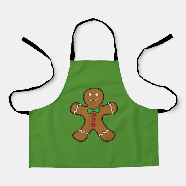Delantal Feliz hombre de pan de jengibre (Anverso)