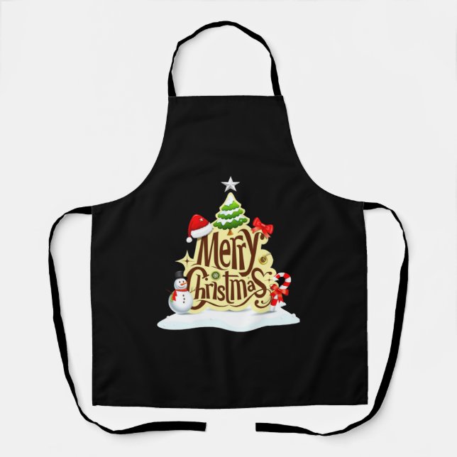 Delantal Feliz invierno navideño Tank Top (Anverso)