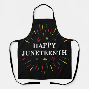 Delantal Feliz Juneteenth Celebre la Independencia Negra
