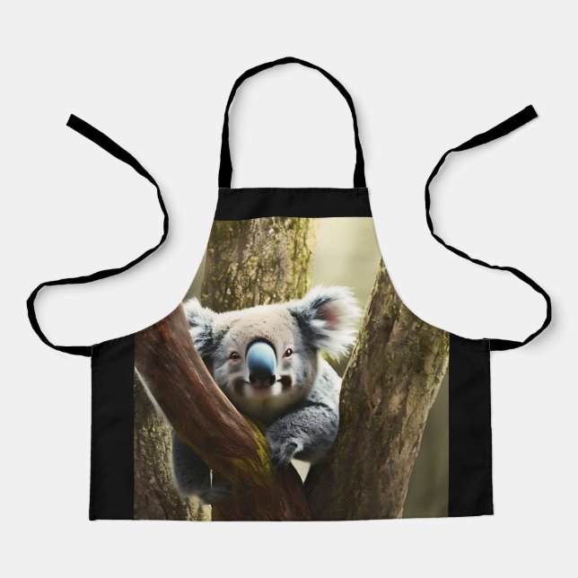 Delantal Feliz Koala Australiano En Árbol, Apron Infantil (Anverso)