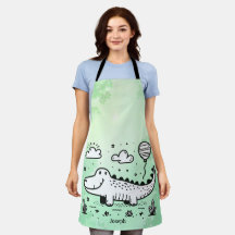 Feliz lagarto con globo - Arte de guardería