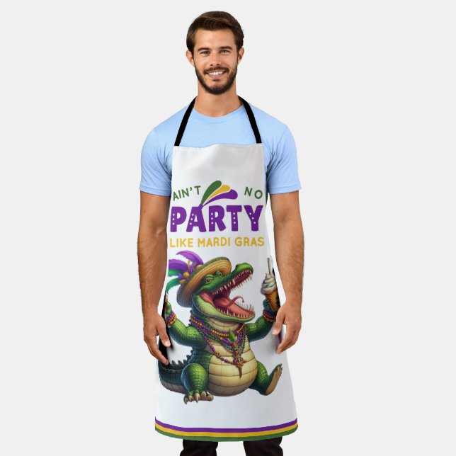 Delantal Feliz Mardi Gras (Gastado)