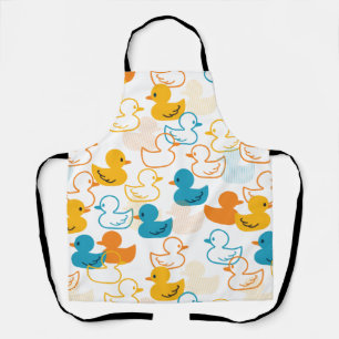 Delantal Feliz Natación de un Paddling Ducks Pattern II