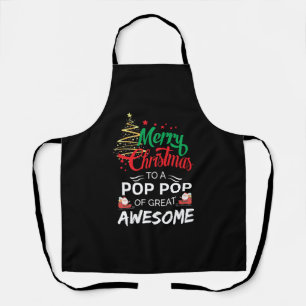 Delantal Feliz Navidad a un pop pop maravilloso