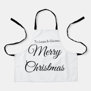 Delantal Feliz Navidad añadir nombre texto regalo personali