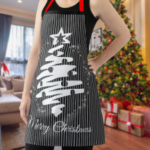Feliz Navidad Black Stripe Festividad Moderna