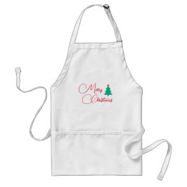 Delantal Feliz Navidad Caligrafía