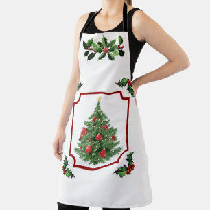 Delantal Feliz Navidad con árbol