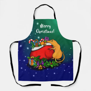 Delantal Feliz Navidad con el príncipe rata