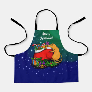 Delantal Feliz Navidad con el príncipe rata