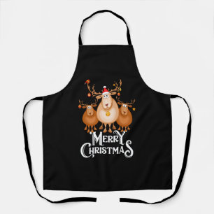 Delantal Feliz Navidad Deer