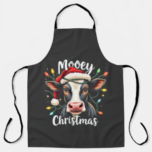 Delantal Feliz Navidad Divertida Vaca Amantes De Ganado 