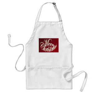 Delantal Feliz Navidad en el Apron Rojo