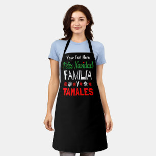 Delantal Feliz Navidad Familia y Tamales