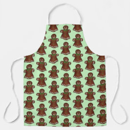 Delantal Feliz Navidad Gingerbread Lady Holiday Cookie