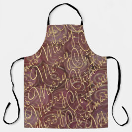 Delantal Feliz Navidad Gold