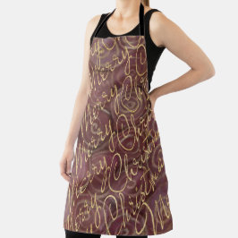 Delantal Feliz Navidad Gold