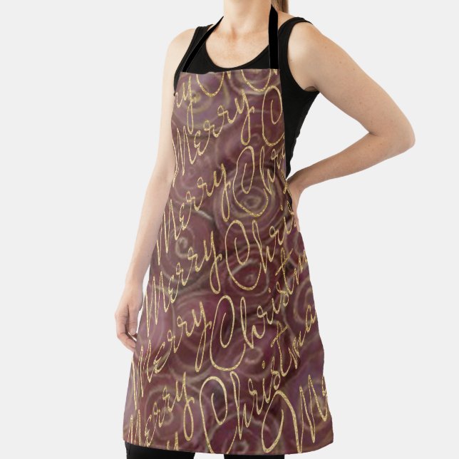 Delantal Feliz Navidad Gold (in situ)