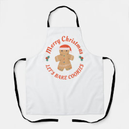 Delantal Feliz Navidad Hagamos galletas con pan de jengibre