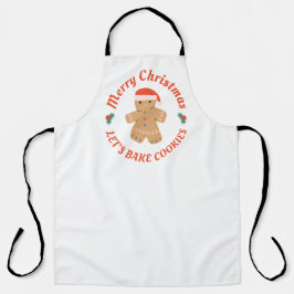 Delantal Feliz Navidad Hagamos galletas con pan de jengibre