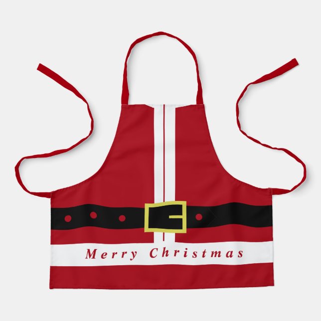 Delantal Feliz Navidad - Papá Noel - Regalo por ti (Anverso)