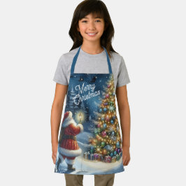 Delantal Feliz Navidad Papá Noel todo en el Apron impreso