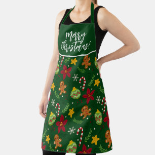 Delantal Feliz Navidad, patrón de Navidades
