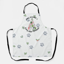 Delantal Feliz Navidad peludo