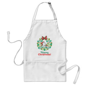 Delantal Feliz Navidad Peppermination Wreath
