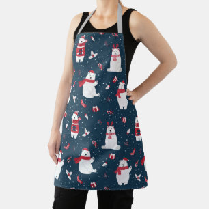 Delantal Feliz Navidad Polar Bear