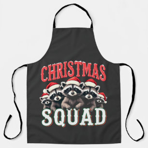 Delantal Feliz Navidad Raccoon Santa Hat Amantes