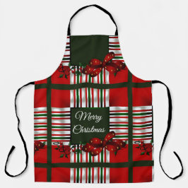 Delantal Feliz Navidad Red Green Plough